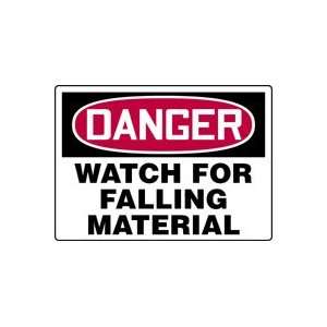   FOR FALLING MATERIAL 10 x 14 Adhesive Vinyl Sign: Home Improvement