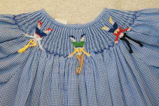 EUC ~ Amanda Remembered ~ 2t 3t Smocked Bishop Dress Blue Girls 