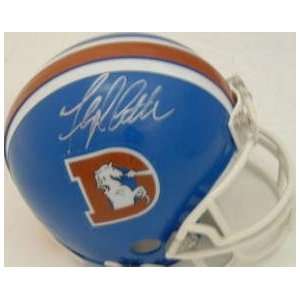  Floyd Little autographed Football Mini Helmet (Denver 