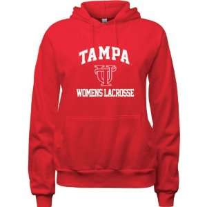 Tampa Spartans Red Womens Womens Lacrosse Arch Hooded Sweatshirt 