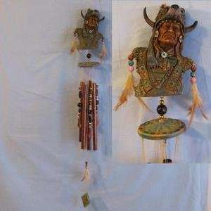    Poly Chime Indian Warrior Wolf Wind Chime: Patio, Lawn & Garden