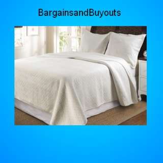 Greenland Home Fashions Vashon Cotton Ivory Colored Quilt Set   Full 