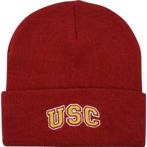  USC Trojans Team Color Simple Cuffed Knit Hat Sports 