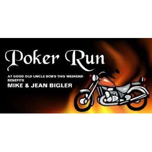  3x6 Vinyl Banner   Motorcycle Poker Run 