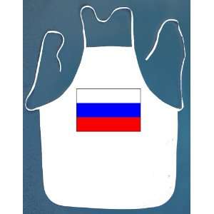  Russian Federation Flag BBQ Barbeque Apron with 2 Pockets 
