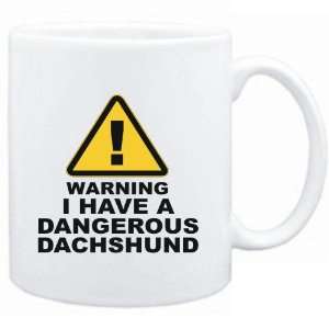   : Mug White  WARNING : DANGEROUS Dachshund  Dogs: Sports & Outdoors