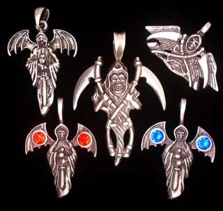 The Grim Reaper and Death Angel Pewter pendant with Necklace or Key 