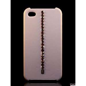 iPhone 4 4s Leather Back Case, Swarovski Crystal Bling Diamante Case 