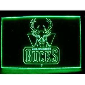    NBA Milwaukee Bucks Team Logo Neon Light Sign: Sports & Outdoors