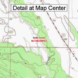 USGS Topographic Quadrangle Map   Holly Grove, Arkansas (Folded 