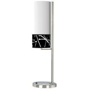   Calligraphy Tree Black Banner Giclee Table Lamp