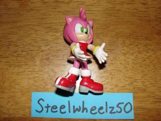Sega Sonic X Amy Rose 3 Bendable Figure 2000 Hedgehog Toy Island 