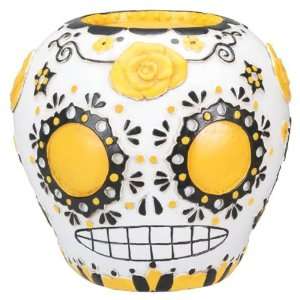  Day of the Dead Sugar Skull   Yellow 