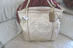 NWT 17064 Coach Audrey Leather Andie Cinched Tote Bag Gold  