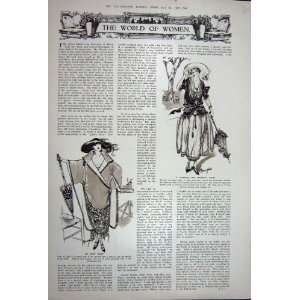   Advertisement 1922 Women Fashion Ascot Wrap Taffetas
