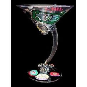  Casino Cards & Chips Design   Sexy Martini   7 oz. (curved 