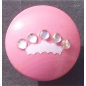  Pink Princess Crown/Tiara Cabinet Drawer Pull Knob w 
