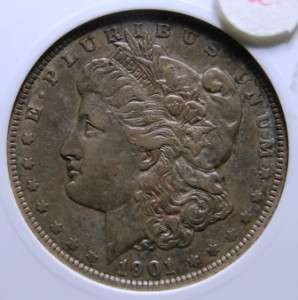 1901 Morgan Silver Dollar EF40, Slabbed and Graded by ANACS.  