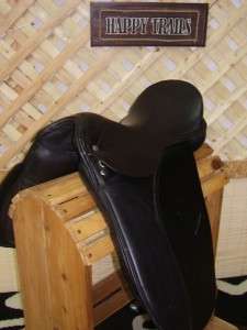 Used 18 Newport Dressage English Saddle Horse Tack Black Leather 