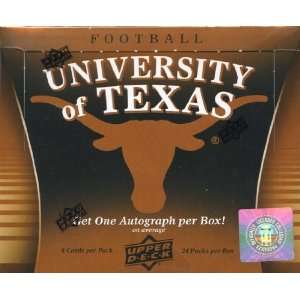  2011 Upper Deck University of Texas Football Hobby Box 