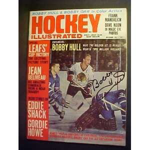Bobby Hull Chicago Black Hawks Autographed November 1967 Hockey 