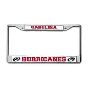  Carolina Hurricanes Chrome License Plate Frame: Sports 
