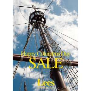  Columbus Day Sale Mast Rigging Sign