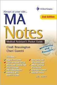 MA Notes Medical Assistants Pocket Guide, (0803623666), Cindi 