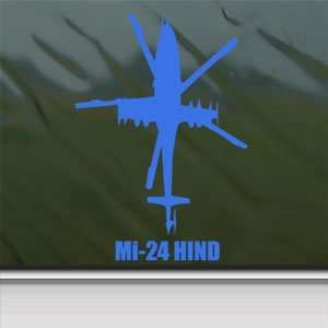  Mi 24 HIND Blue Decal Military Soldier Window Blue Sticker 