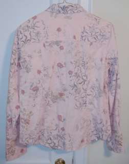 Jill Pink Floral Shirt Blouse Top   Size S  