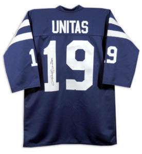 JOHNNY UNITAS SIGNED AUTO BALTIMORE COLTS JERSEY MM  