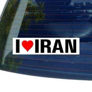  I Love Heart IRAN   Window Bumper Sticker: Automotive