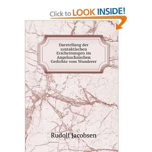   im Angelsachsischen Gedichte vom Wanderer Rudolf Jacobsen Books