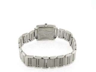 Mens Geneve Wristwatch 18K Solid White Gold  