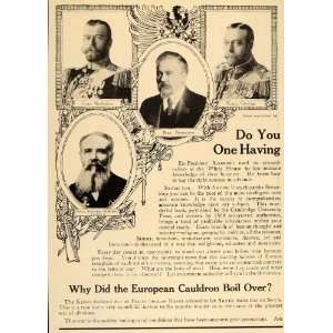  1914 Ad Encyclopedia Britannica WWI Pashitch George V Czar 