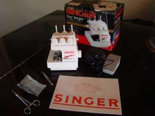 SINGER TINY SERGER TS380 PLUS IN BOX W/PEDAL CORD ETC  