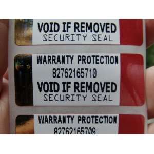  500 Red, White and Gold Warranty Void Tamper Evident 