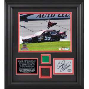 Carl Edwards   2008 Auto Club 500   Autographed Framed Collectible 