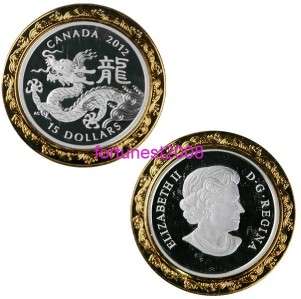   Canada 2012 year 1oz silver coin for lunar year of dragon UNC  
