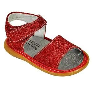    Wee Squeak Infant Baby Girls Shoes Red Sparkle Sandals 3 6: Baby