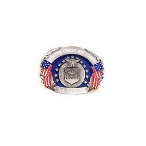   UNITED STATES AIR FORCE RETIRED MILITARY BELT BUCKLE 