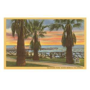  Santa Monica Pier, Los Angeles, California Giclee Poster 