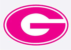 GEORGIA BULLDOGS Pink G Logo vinyl decal sticker 5 UGA  