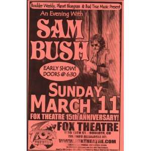  Sam Bush Boulder Original Concert Poster Fox