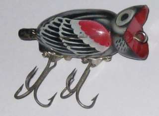 ARBOGAST HULA POPPER RED WING BLACK BIRD COLOR LURE  