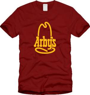 retro ARBYS SHIRT logo fast food beef S M L X 2X  NEW  