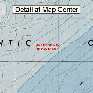  USGS Topographic Quadrangle Map   Tybee Island South 