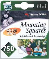   MOUNTING SQUARES Self Adhesive & Archival Safe Value Pack 3872  