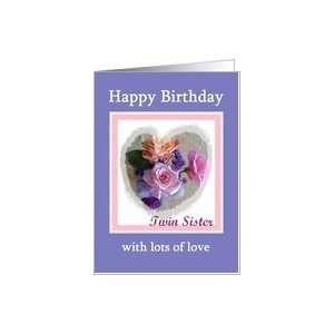  Twin Sister Happy Birthday with Roses Card Health 