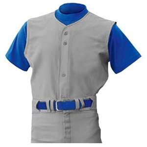   Full Button Custom Baseball Jerseys GR   GREY AXL